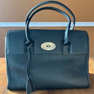 Chic Black Leather Satchel